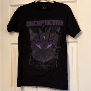 Universal Studious Florida Black and Purple Decepticons Short Sleeve Tee